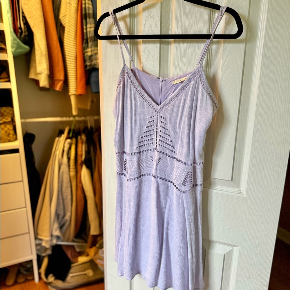 Le Lis Purple Asymmetrical Cut Out Camisole